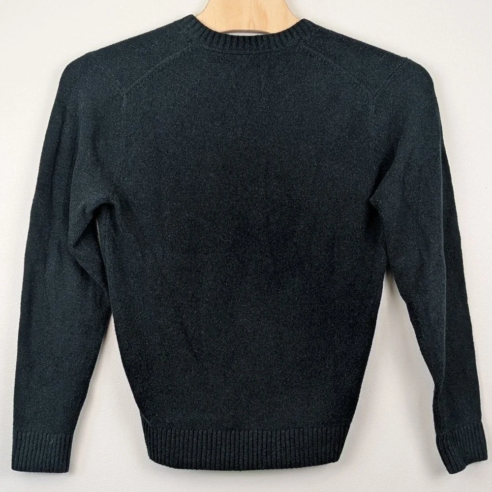 Abercrombie & Fitch Mens V-Neck Sweater Charcoal Gray Knit Large